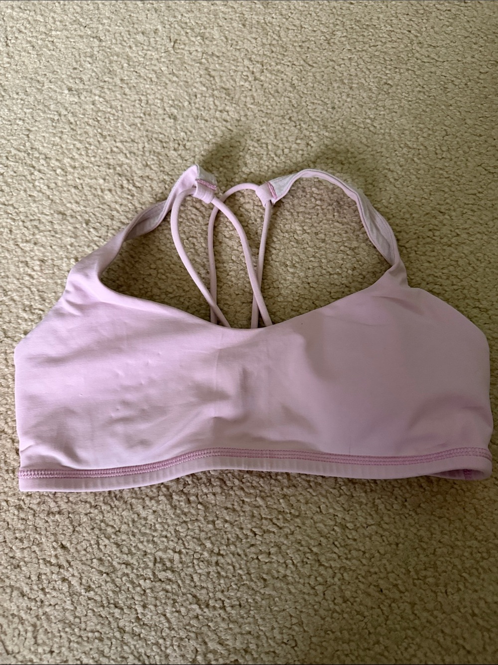 lululemon athletica Light Pink Strappy Sports Bra